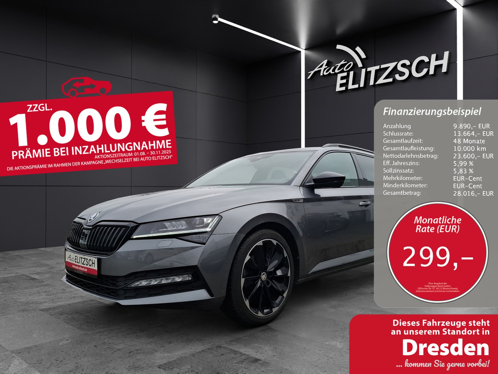 SKODA Superb Combi TDI Sportline DSG 4x4 Matrix Navi AID ACC SH 19