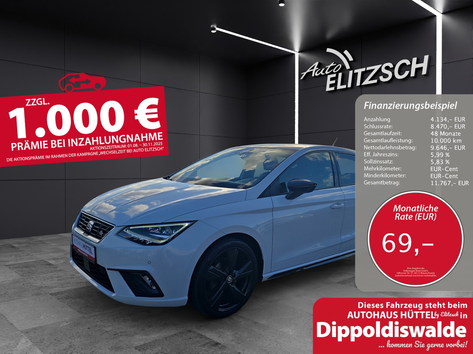 SEAT Ibiza FR Black Edition 1.0 TSI KAMERA NAVI LED