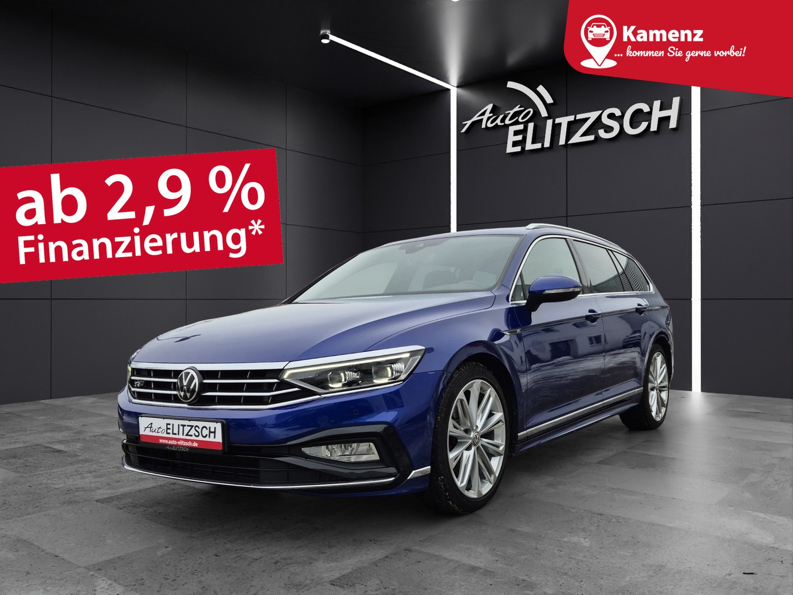 Fahrzeugabbildung Volkswagen Passat Variant TDI R-Line DSG 4Mo Standhzg Matrix Navi Pano AID ACC RFK Leder SH 19"