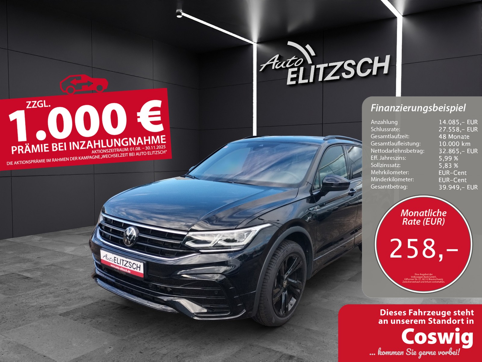 Volkswagen Tiguan Allspace TDI R-Line DSG 4M 7-Si Matrix AHK Navi AID ACC RFK SH