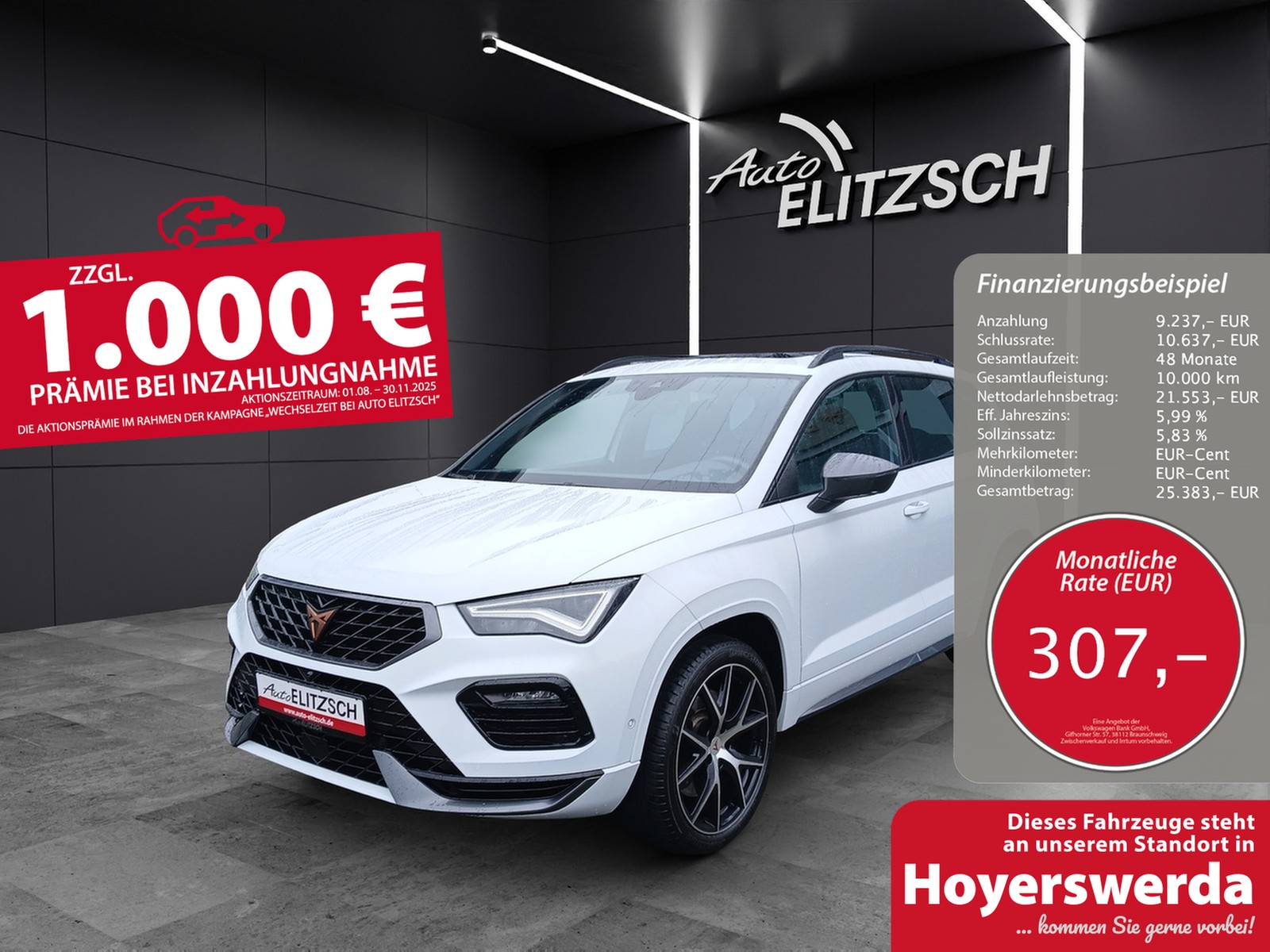 CUPRA Ateca TSI DSG 4Drive LED AHK Navi Pano AID ACC Park-Assist SH