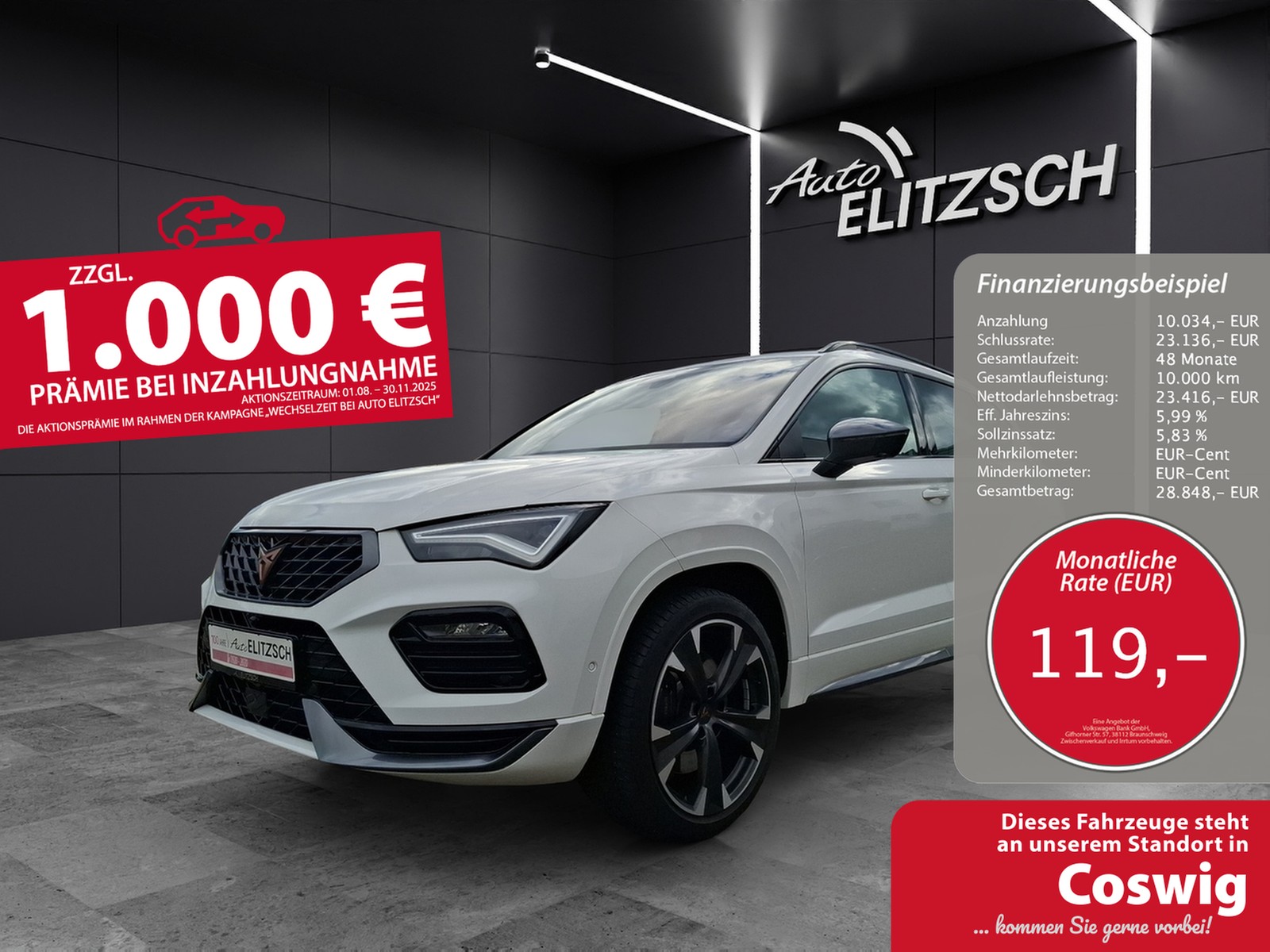 SEAT Ateca VZ DSG 4Drive LED Navi AID ACC beats Park-Assist SH 19