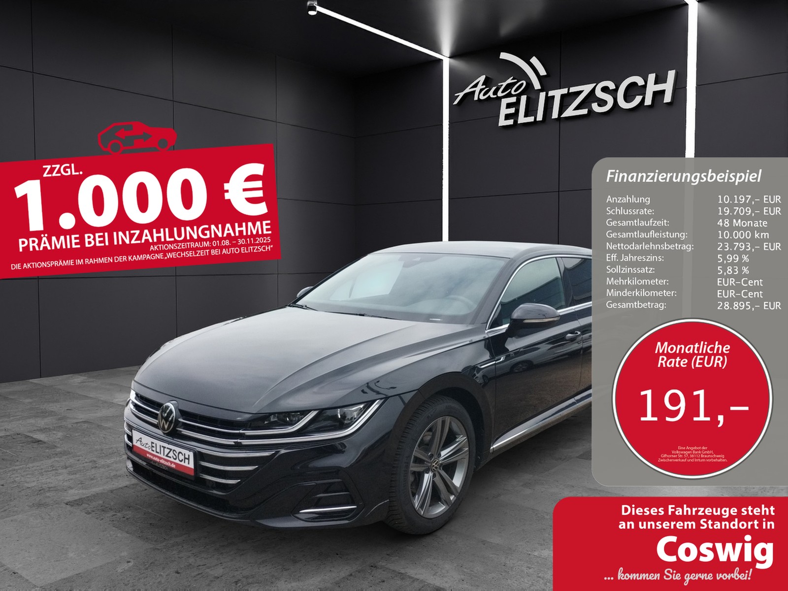 Volkswagen Arteon SB TSI R-Line DSG Matrix AHK Navi AID ACC RFK SH