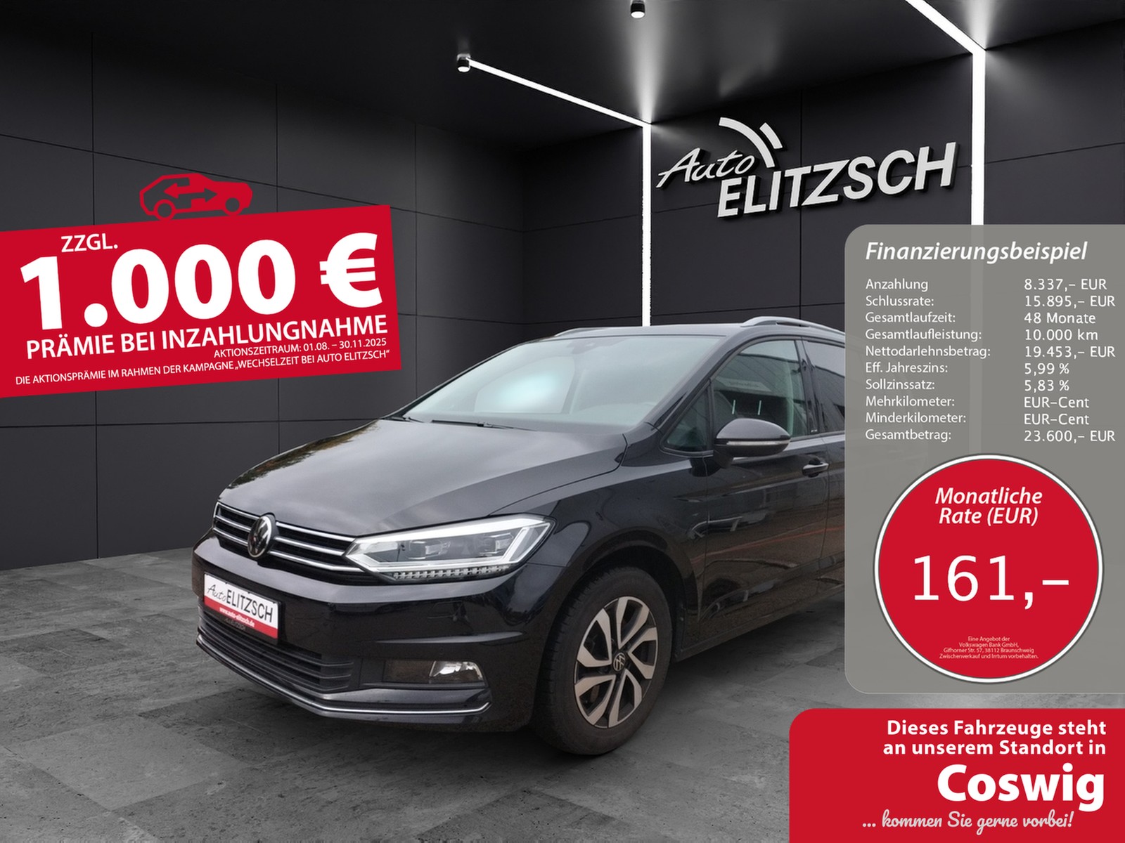 Volkswagen Touran TSI Active STH LED Navi ACC Park-Assist SH
