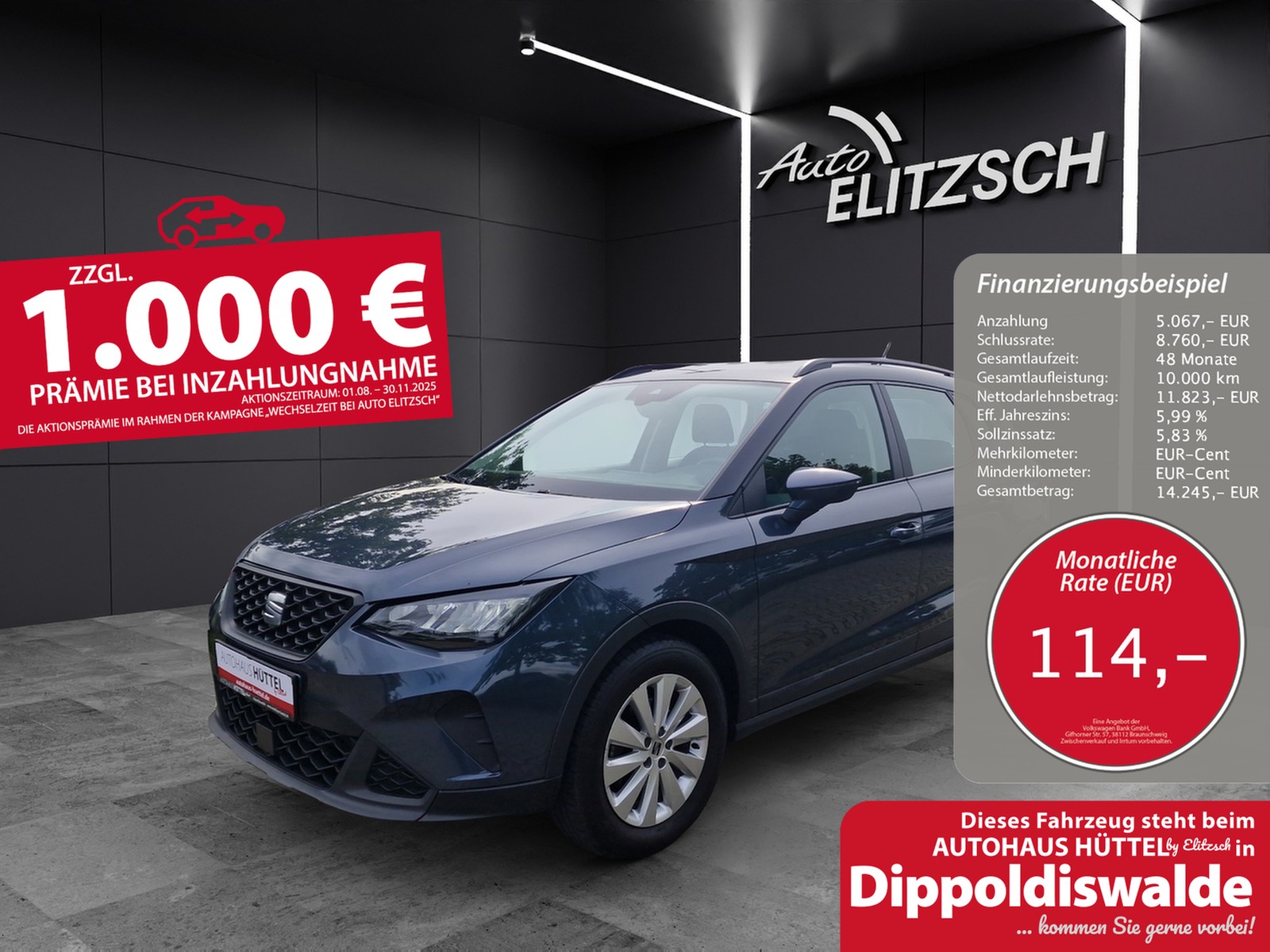 SEAT Arona TSI Style LED Climatonic GRA PDC SH LM fertig