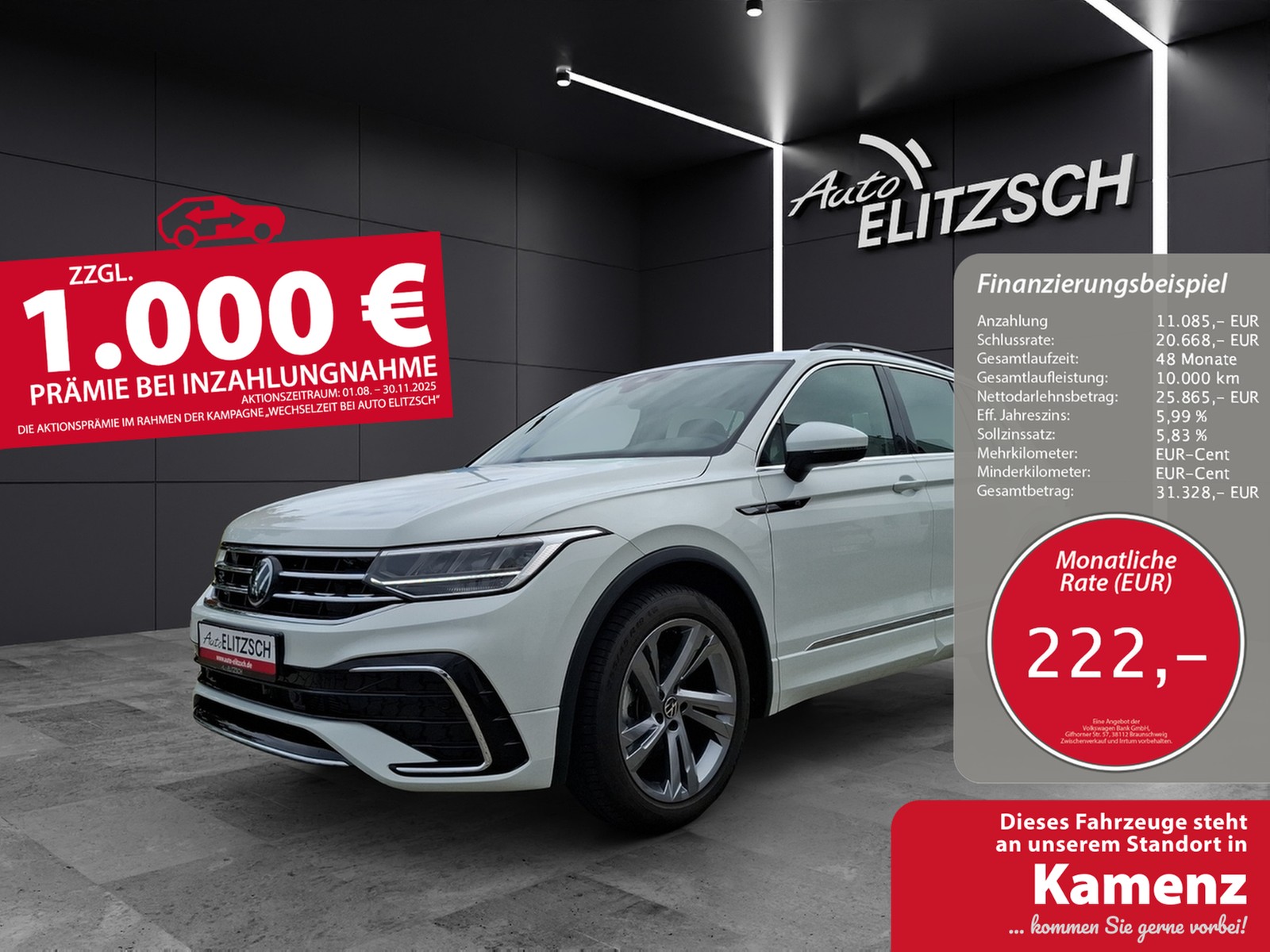 Volkswagen Tiguan TSI R-Line DSG LED AID ACC PDC SH 19