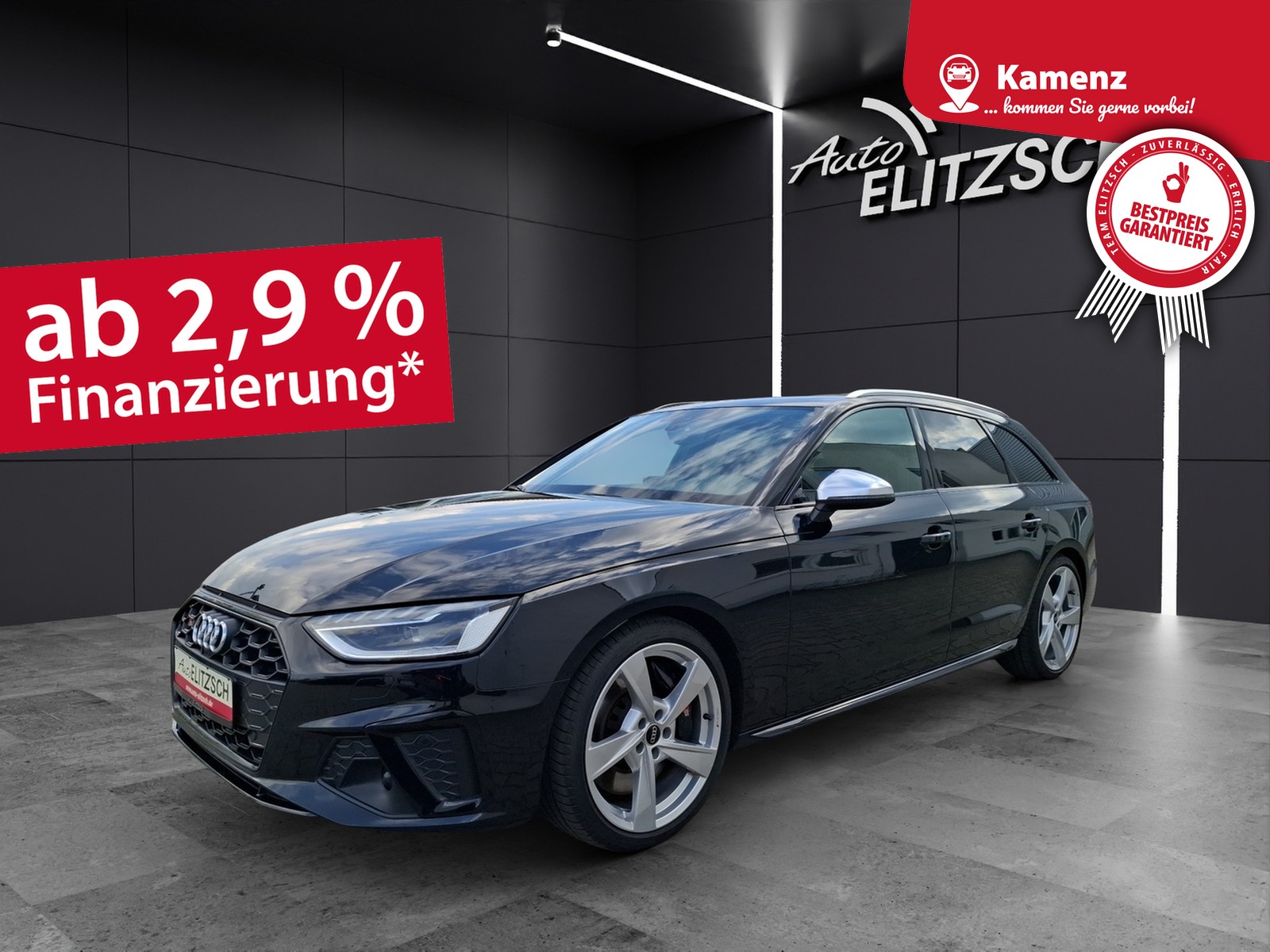 Fahrzeugabbildung Audi S4 Avant TDI quattro Matrix AHK Navi AVC Pano B&O ACC RFK SH 19"