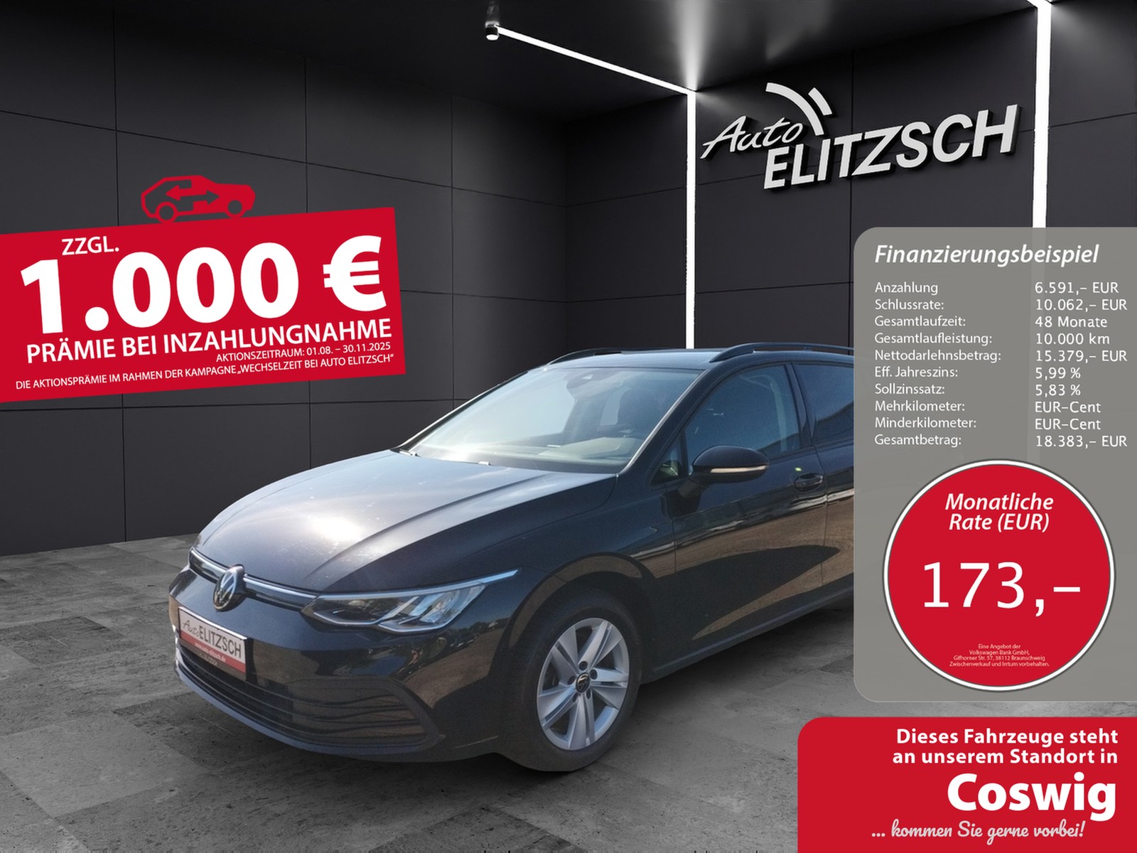 Volkswagen Golf VIII Variant Life TDI DSG LED ACC AHK SHZ PDC Navi Klima