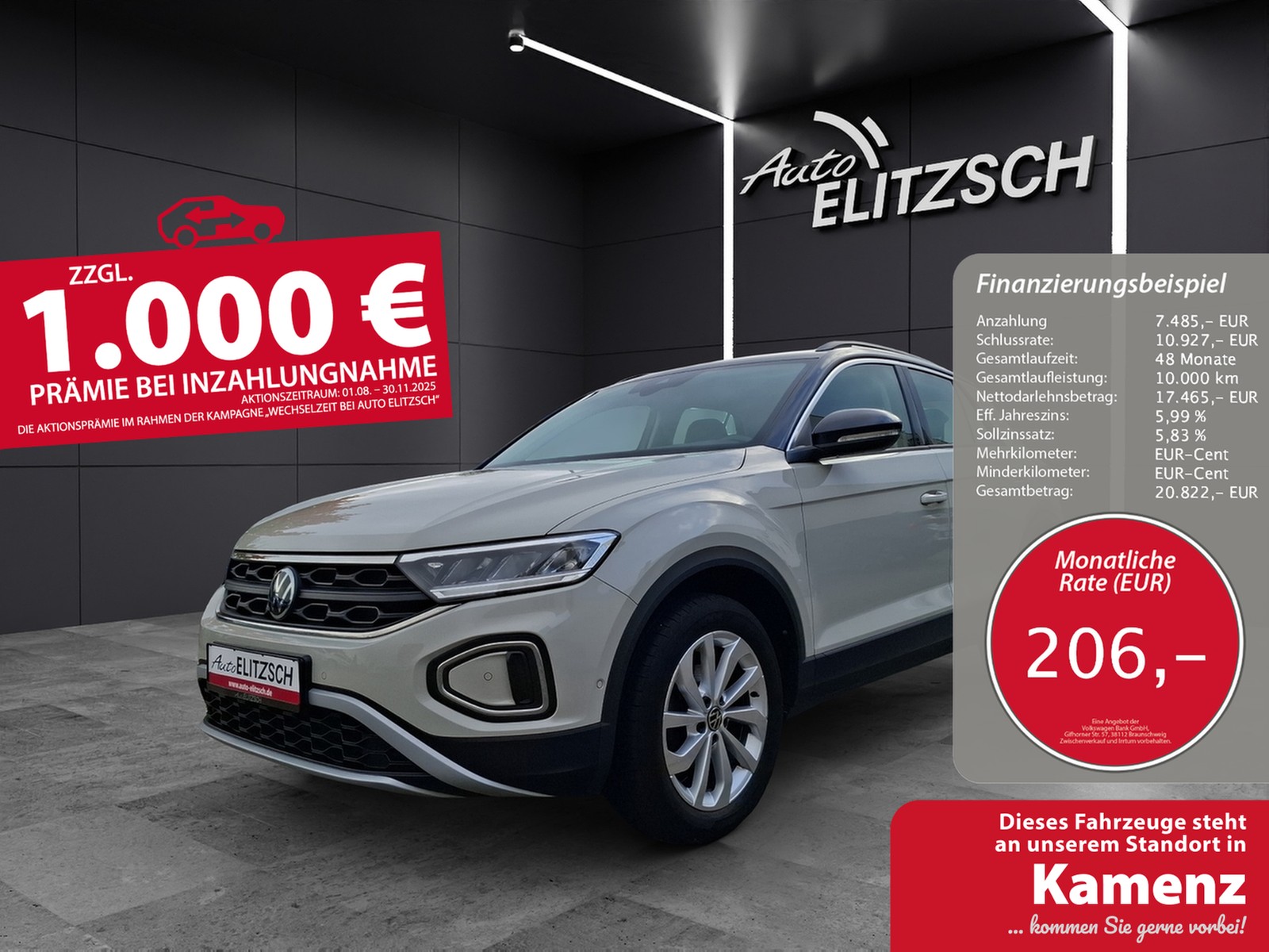 Volkswagen T-Roc TSI Life DSG LED Navi AID ACC RFK SH