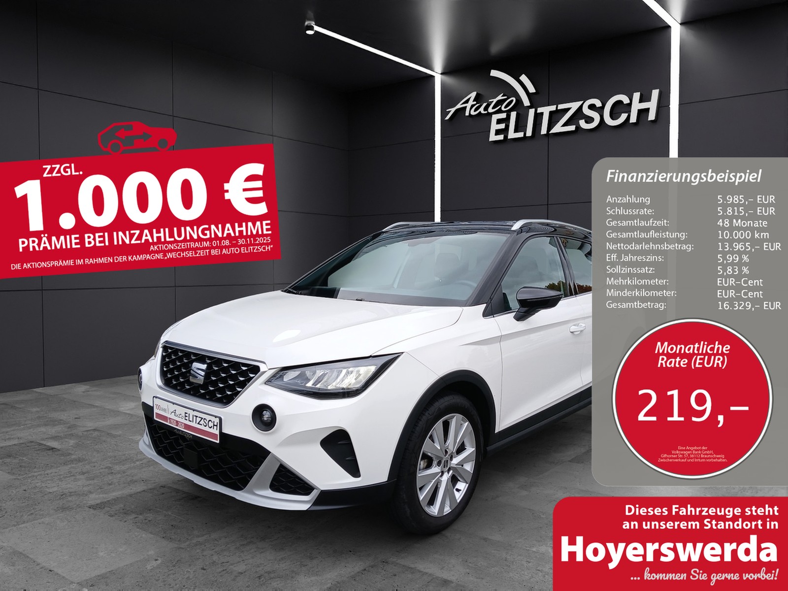 SEAT Arona TSI Xperience DSG LED AHK GRA PDC SH LM