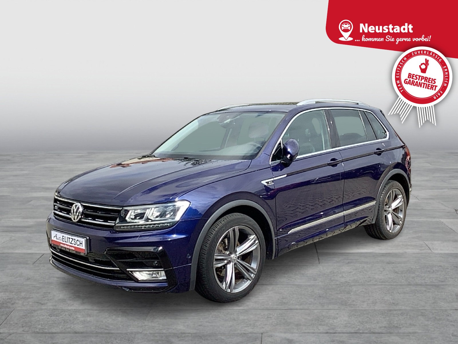 Fahrzeugabbildung Volkswagen Tiguan TDI Highline R-Line LED AHK ACC Navi Leder AID RFK SHZ 19"