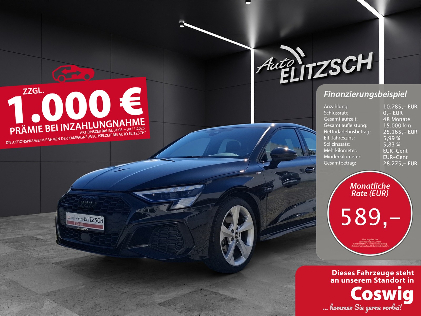 Audi A3 Limousine 40 TFSI quattro S-line S-tronic Matrix Navi AVC ACC