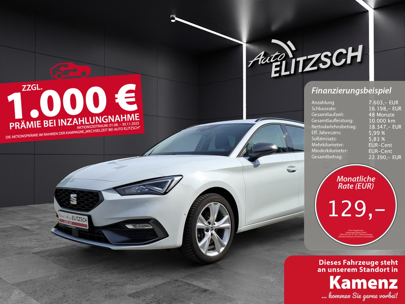 SEAT Leon ST TDI FR-Line DSG LED Navi ACC RFK SH