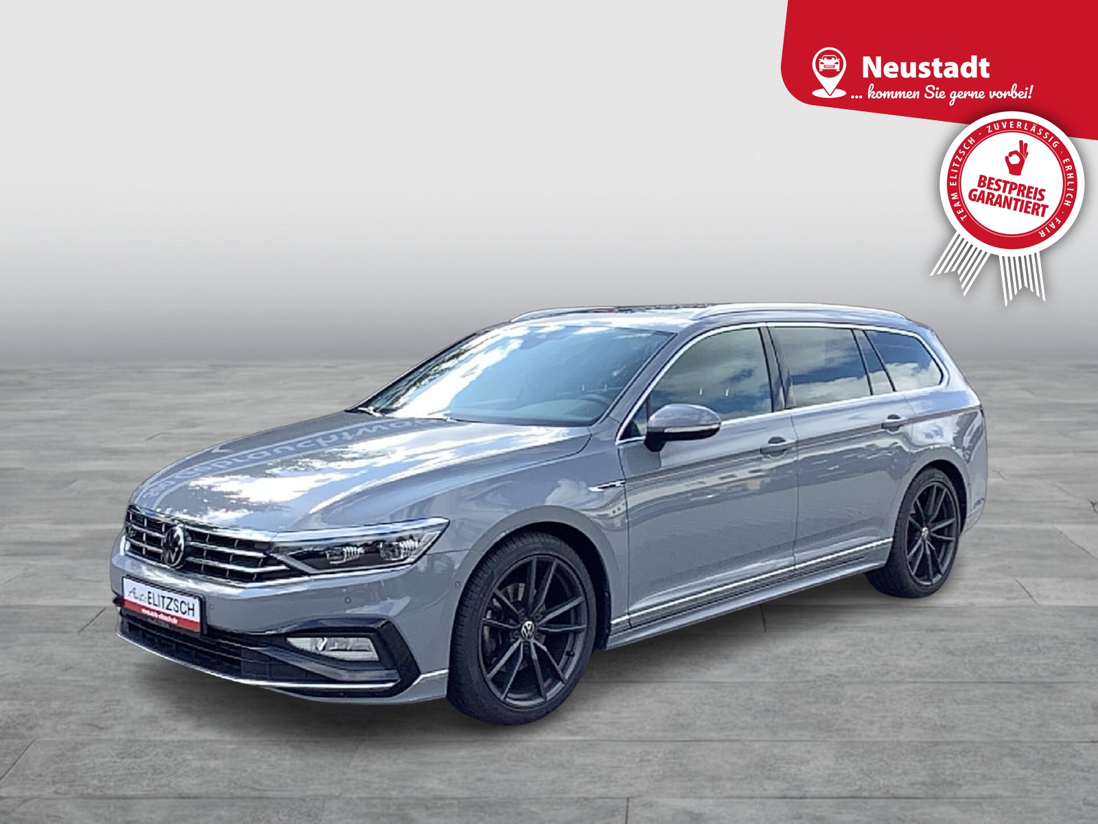 Fahrzeugabbildung Volkswagen Passat Variant TSI R-Line DSG Matrix AHK Navi Leder Pano AID ACC RFK SH 19"