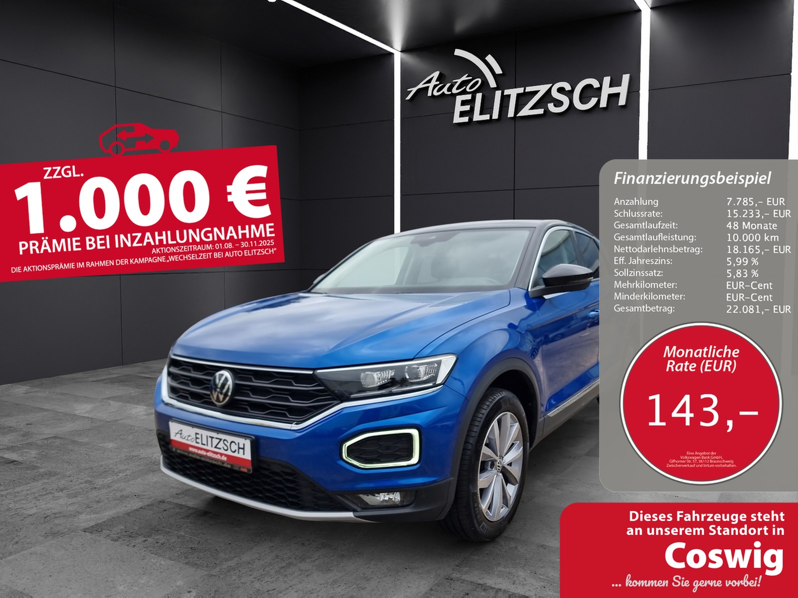 Volkswagen T-Roc Style DSG LED ACC AHK Kamera Navi