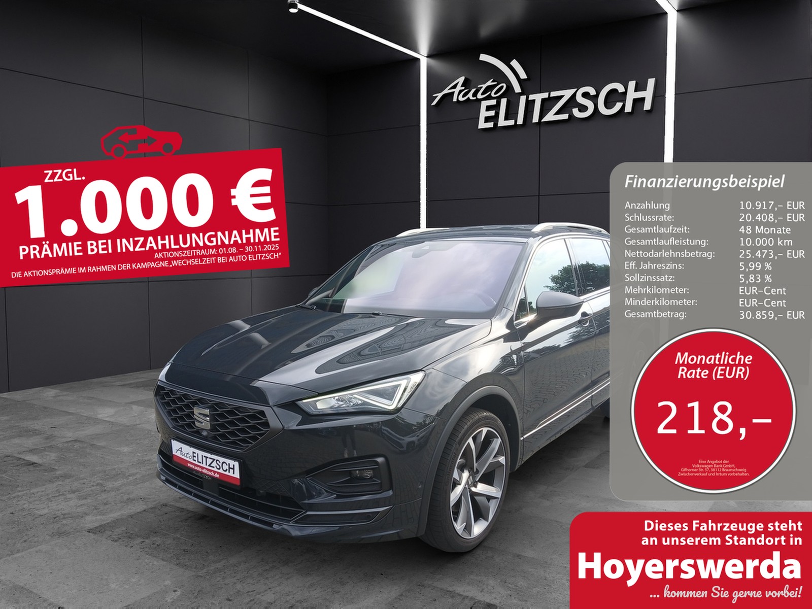 SEAT Tarraco TDI FR-Line DSG 4Drive STH LED Navi AID ACC 360° SH 20