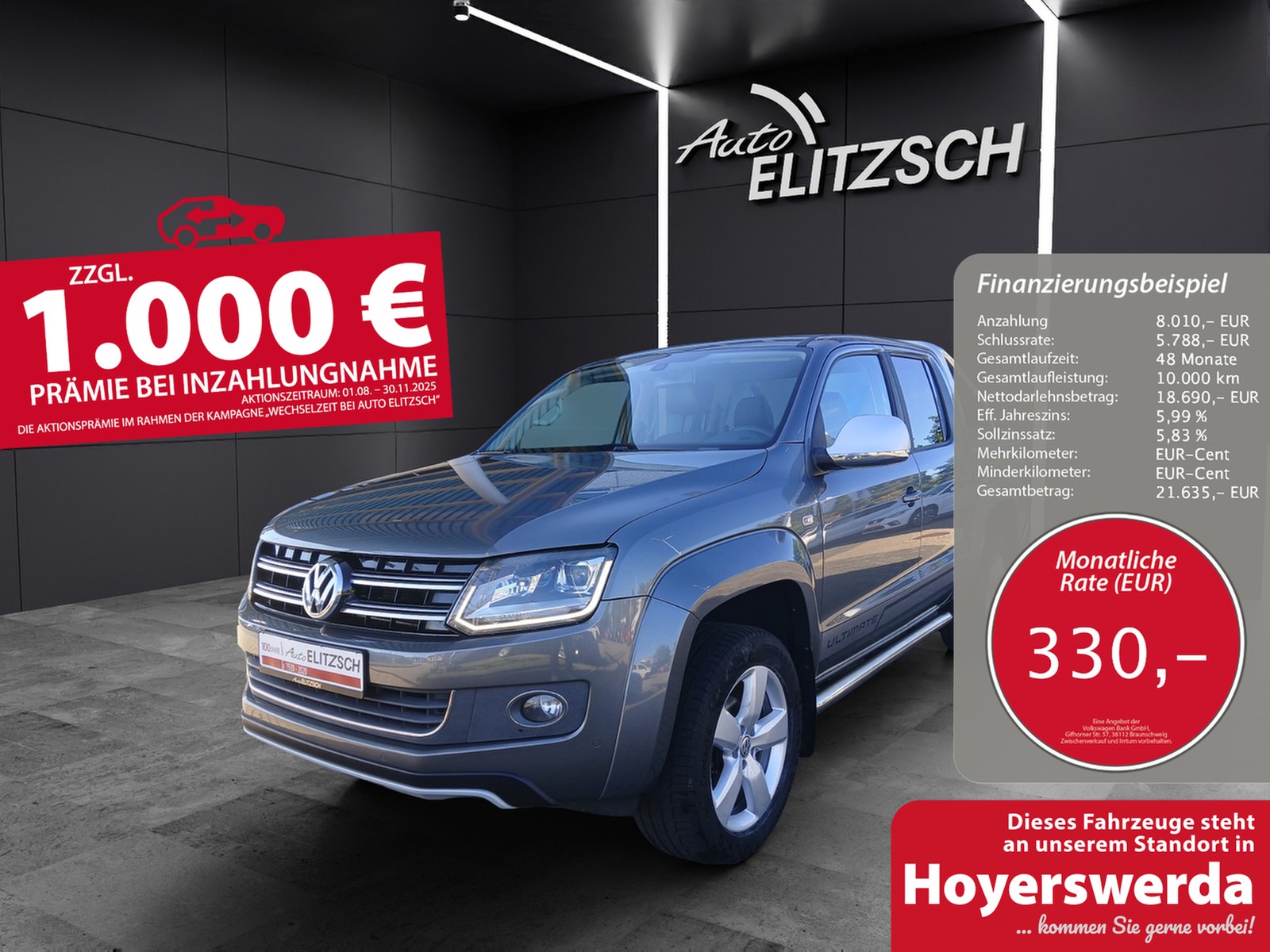 Volkswagen Amarok TDI DSG Ultimate DC 4M STH Xenon AHK Navi GRA RFK SH