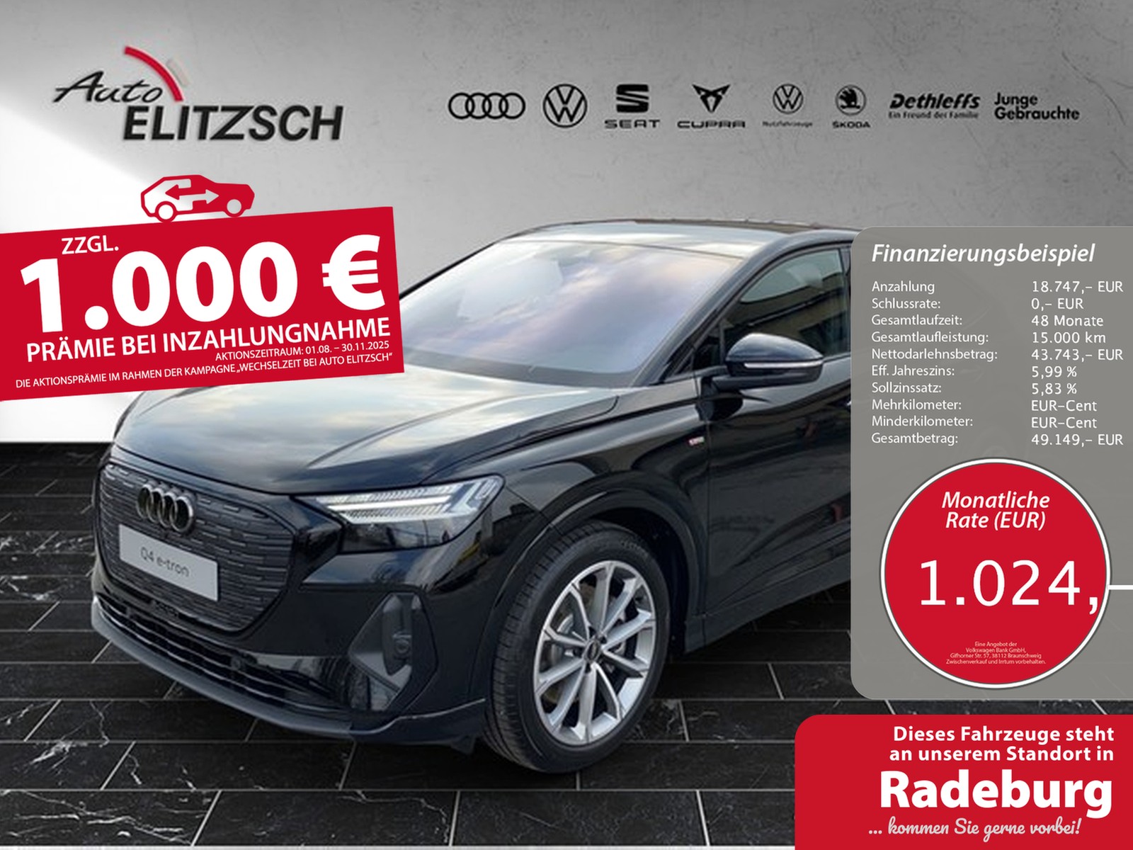 Audi Q4 e-tron Sportback 50 quattro S line AZV Matrix LED Navigation plus