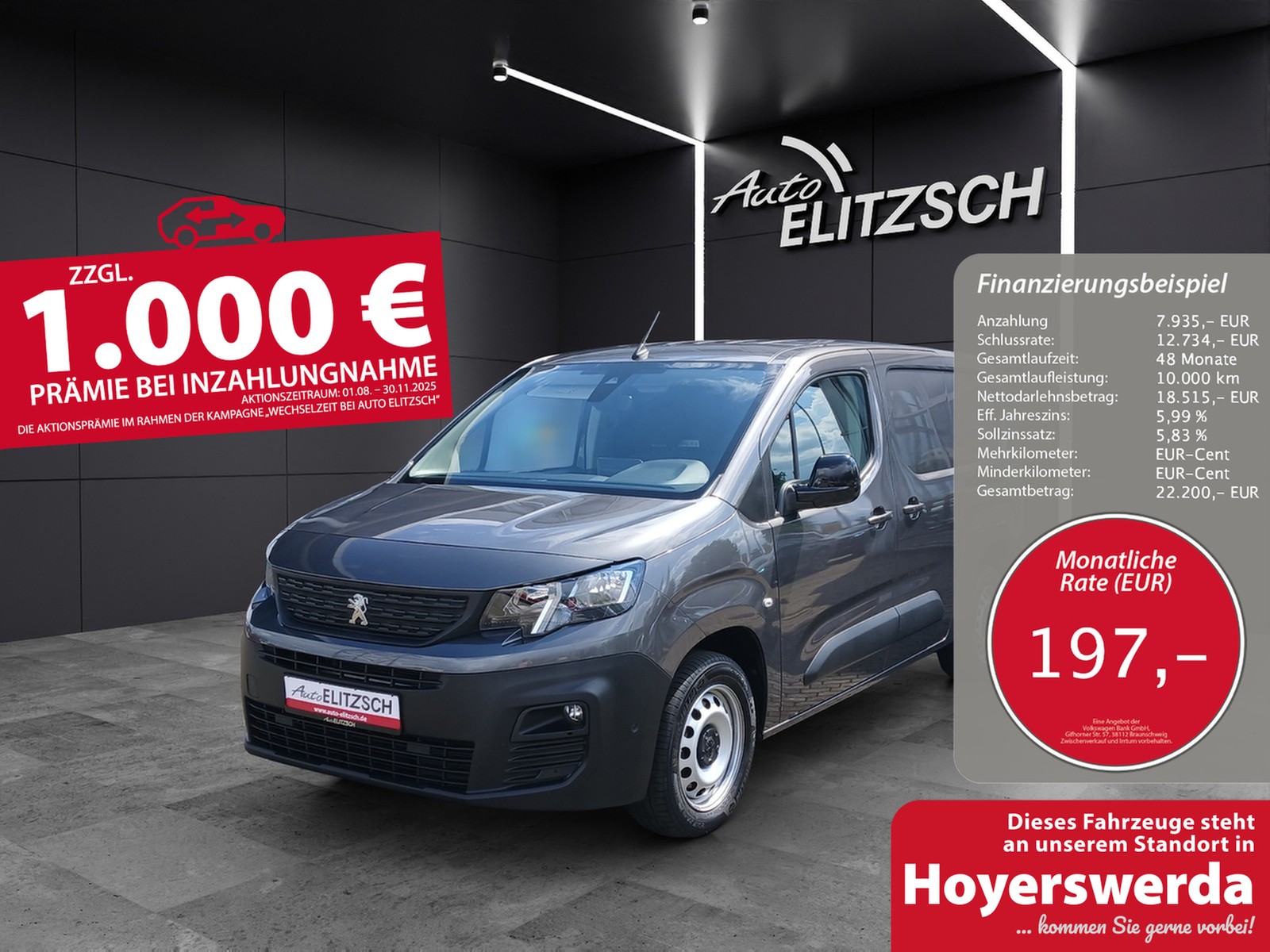 Peugeot Partner Premium L2 BlueHDI 130 Klima DAB GRA PDC