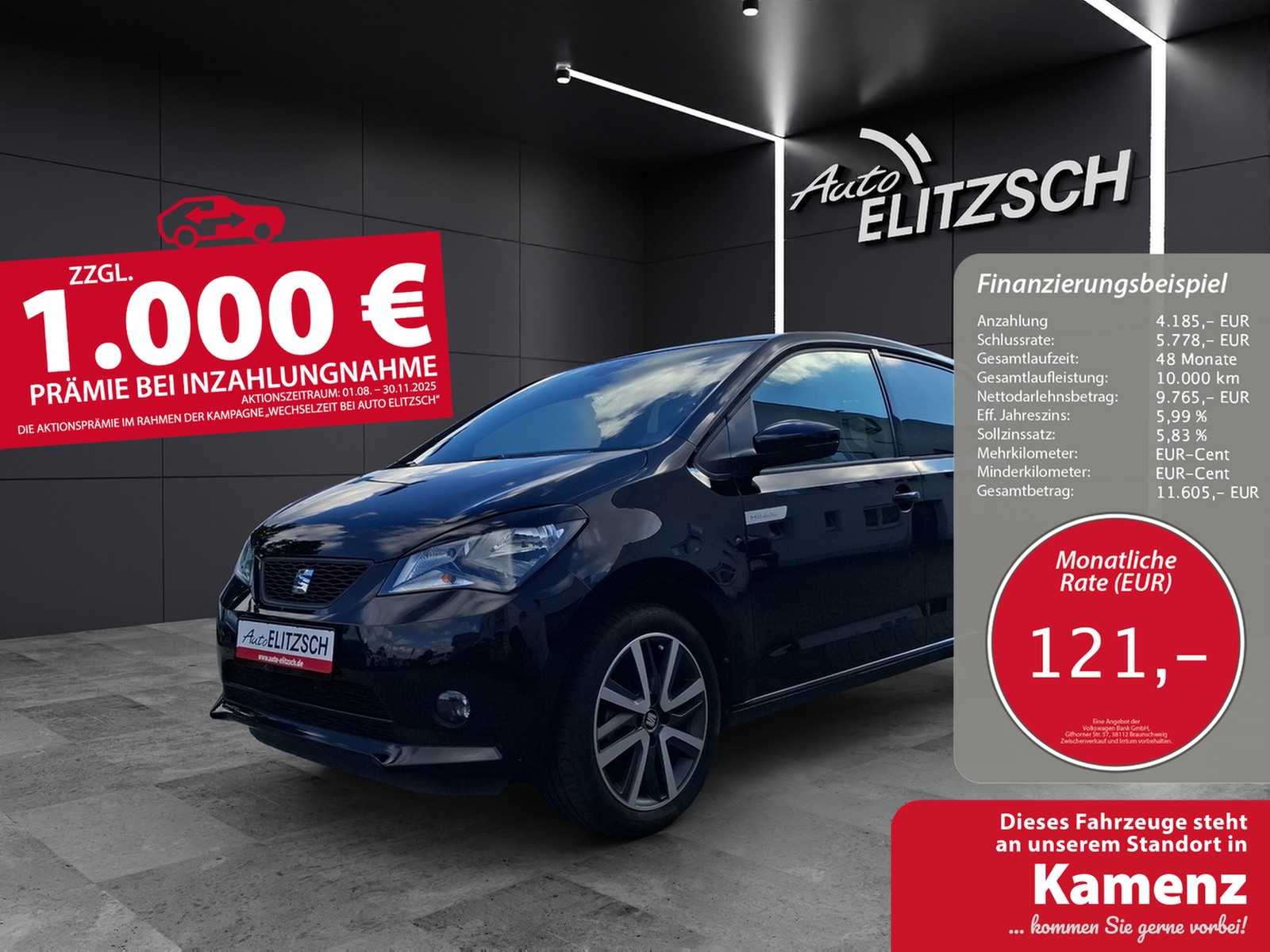 SEAT Mii electric Edition Power-Charge Navi Climatronic DAB GRA PDC SH LM