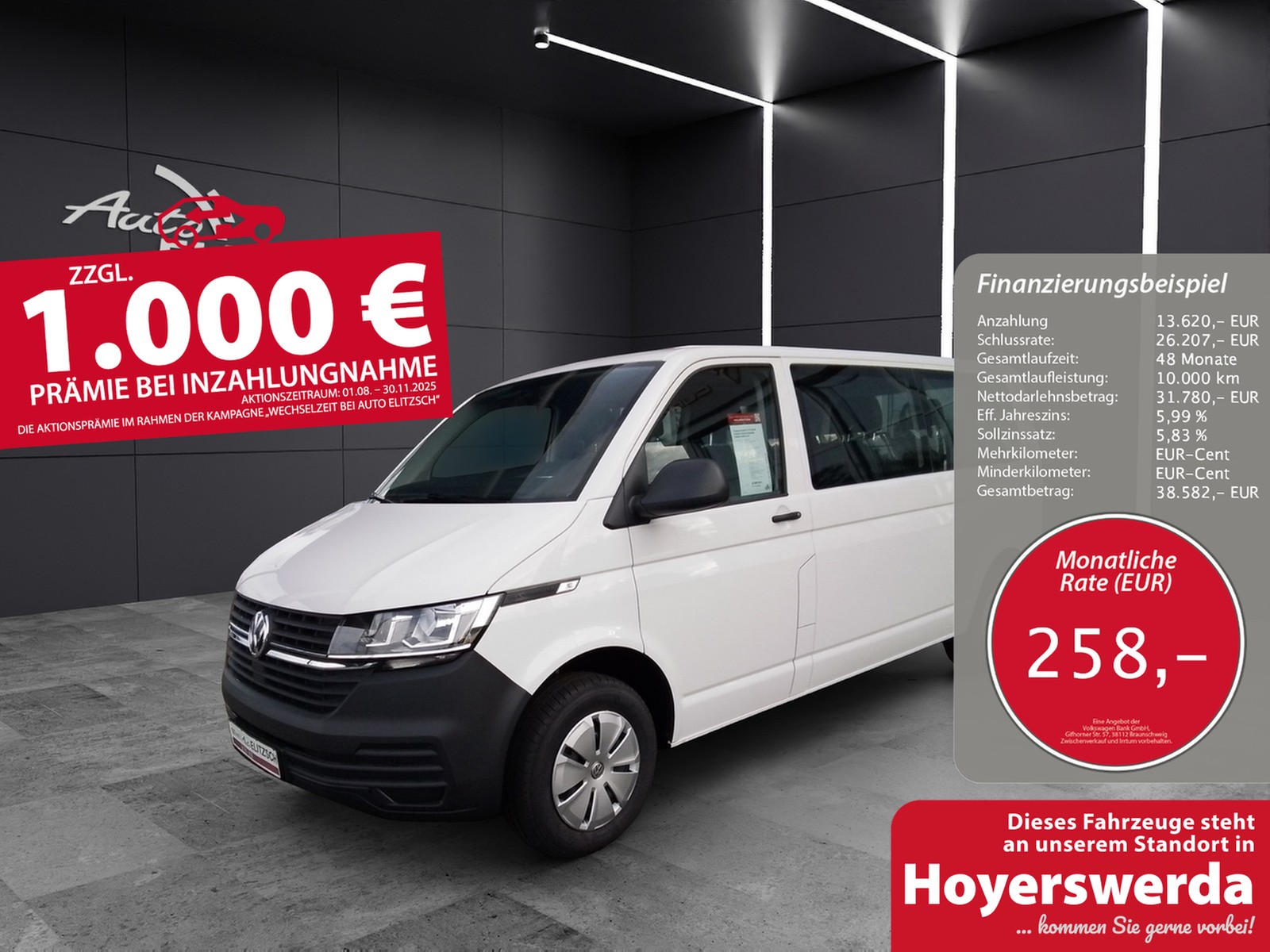Volkswagen T6 Kombi T6.1 TDI 9- Sitzer LR AHK KLIMA PDC