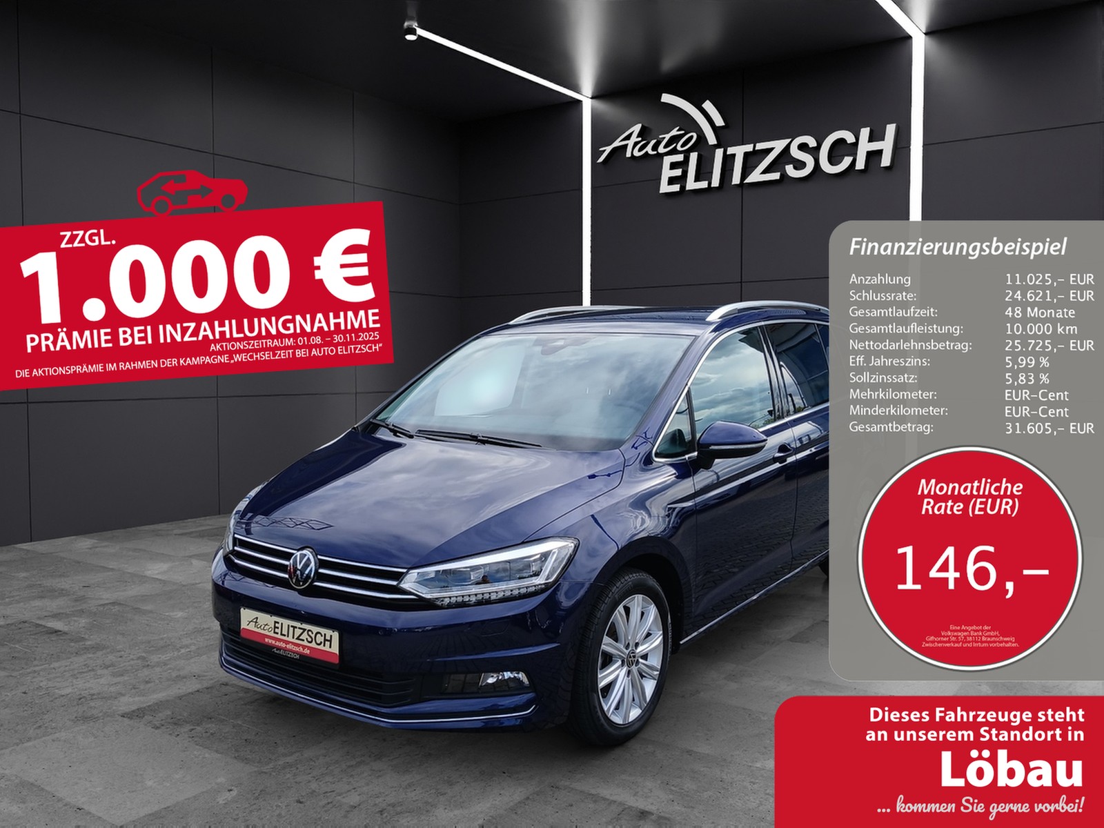 Volkswagen Touran TDI Highline DSG 7-Si LED AHK Navi AID ACC RFK SH