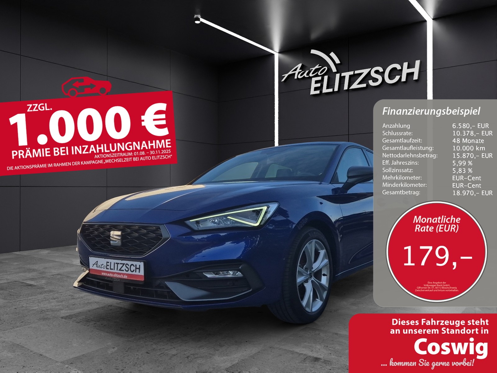 SEAT Leon TSI FR-Line LED Navi ACC Park-Assist SH LM