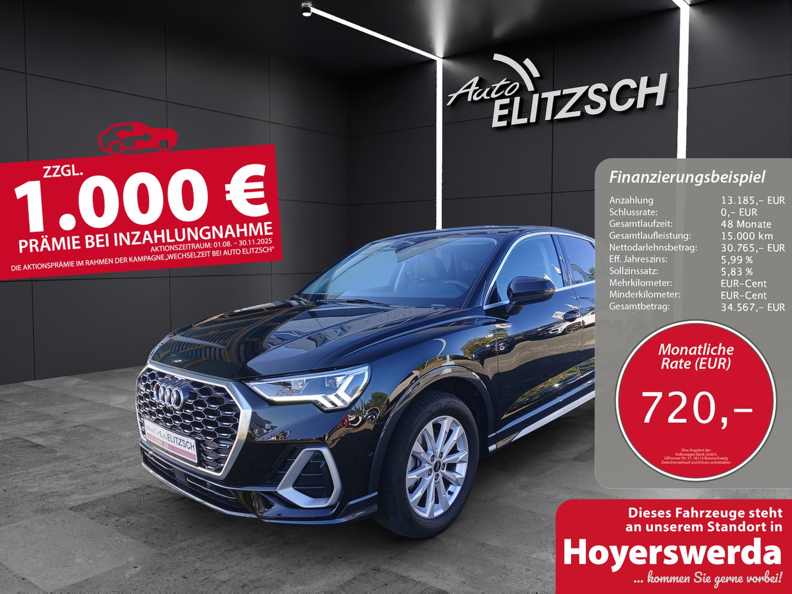 Audi Q3 Sportback 45 TFSI quattro S-line S-tronic LED Navi AVC ACC SH