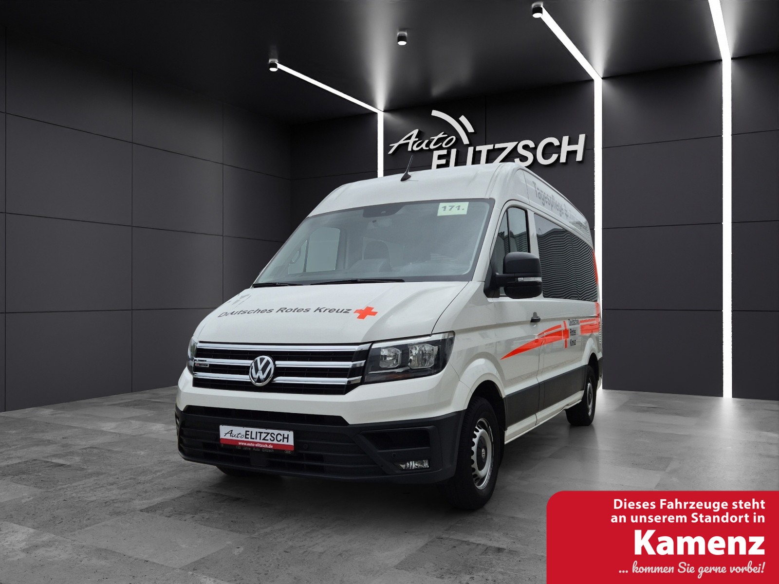 Volkswagen Crafter 35 MR HD 4Mo 9-Si Rollstuhllift Trittstufe STH AHK Klima PDC