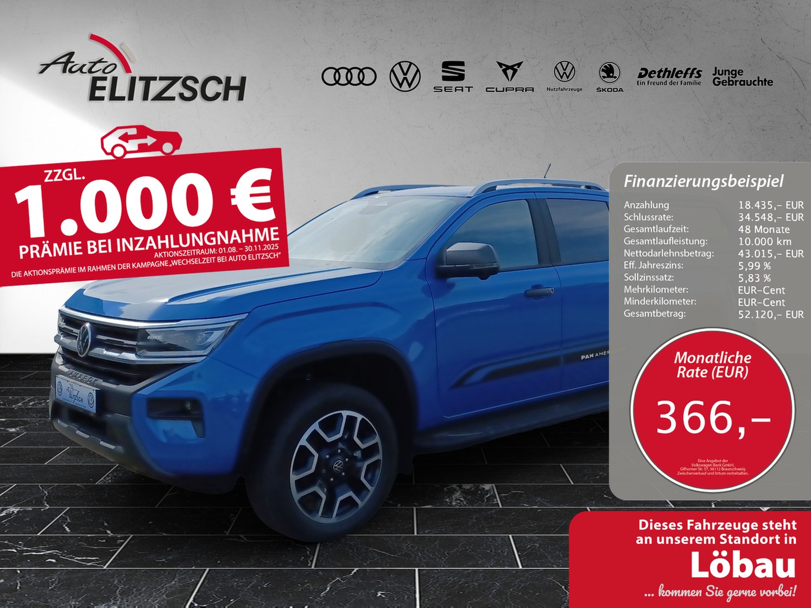 Volkswagen Amarok TDI Pan Americ. 4M MATRIX ACC AHK STH HARDTOP