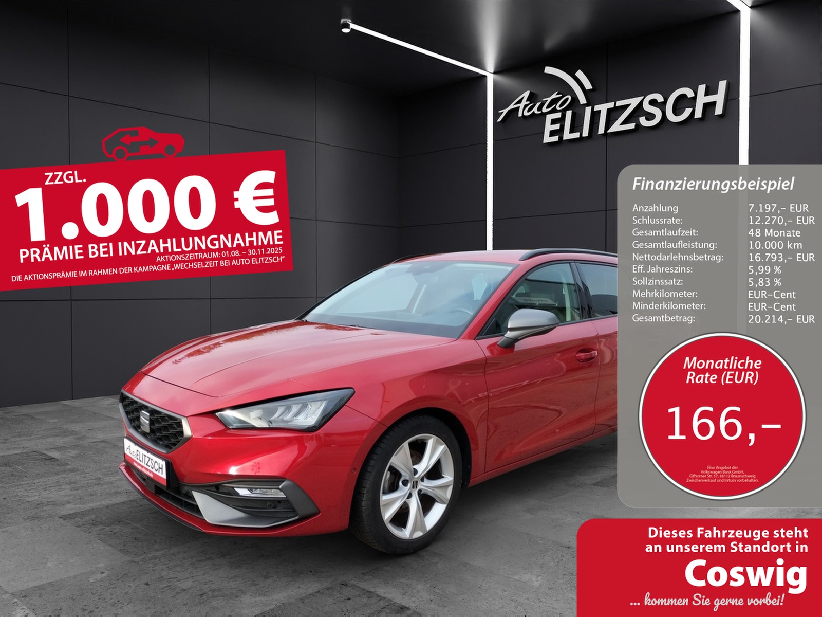 SEAT Leon ST eTSI FR-Line DSG LED AHK Navi ACC Park-Assist SH