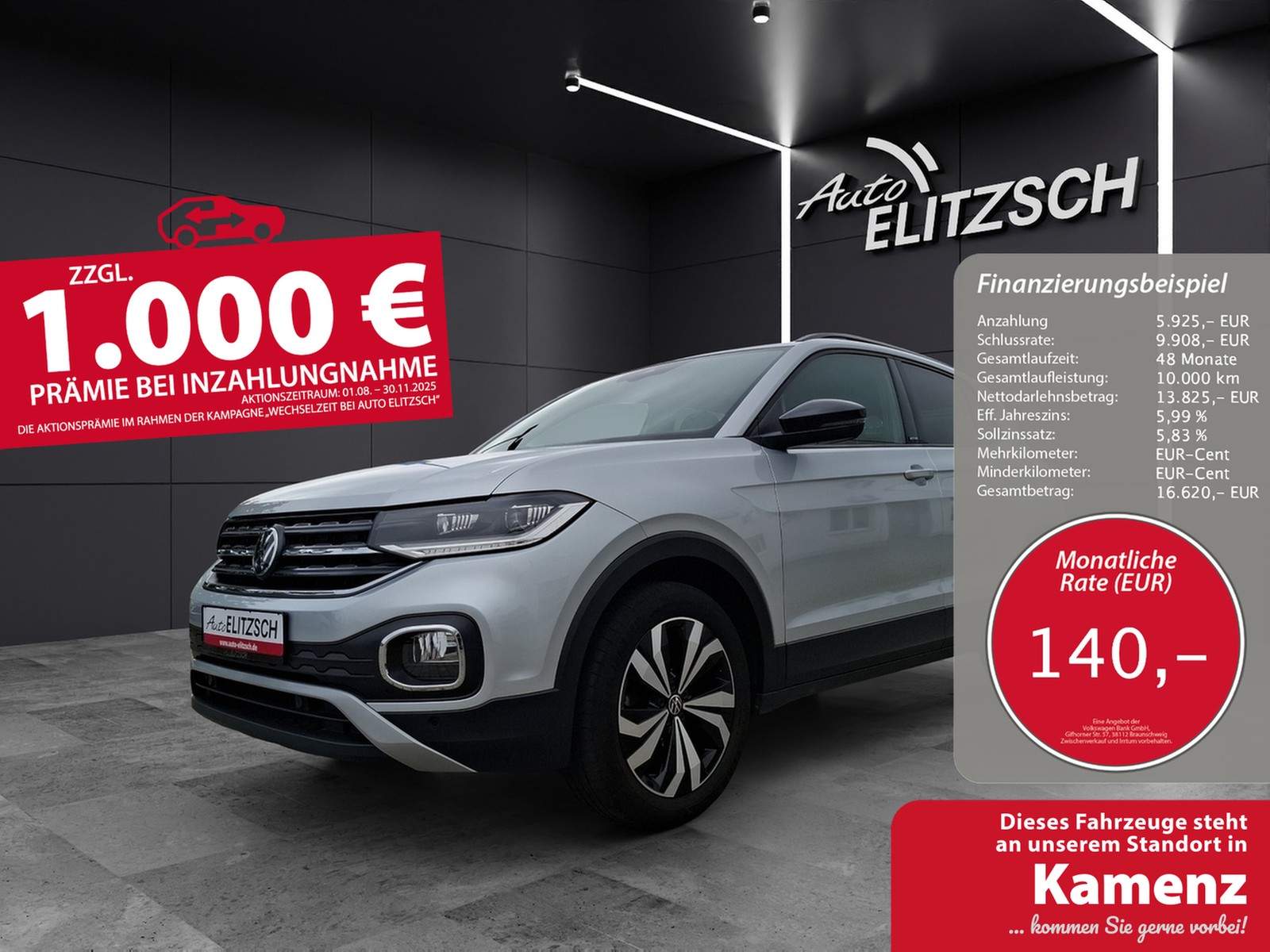 Volkswagen T-Cross TSI Active LED AHK AID RFK SH LM