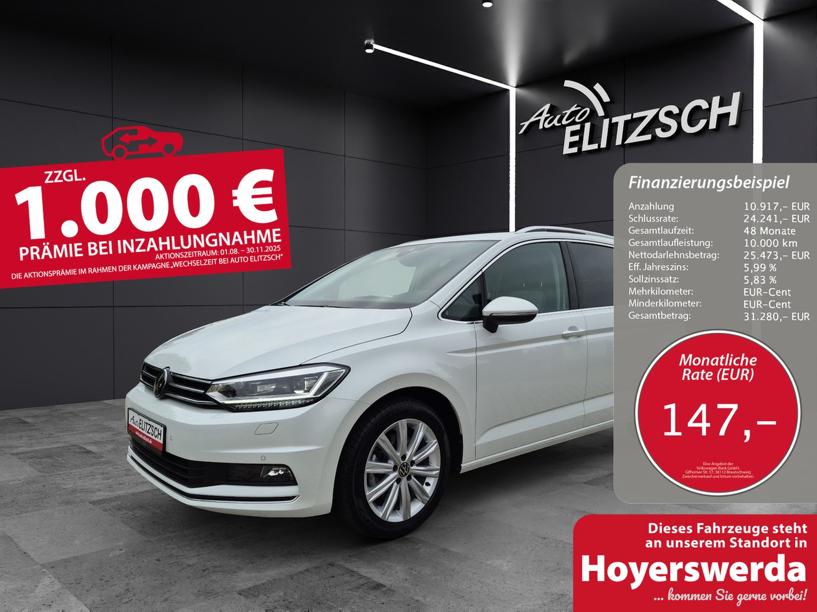 Volkswagen Touran TDI Highline DSG 7-Si LED AHK Navi AID ACC RFK SH