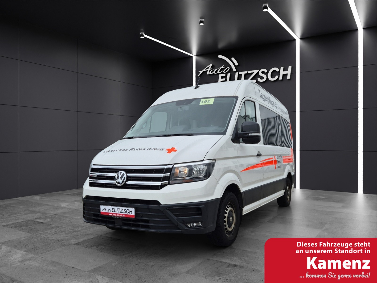 Volkswagen Crafter 35 MR HD 4Mo 9-Si Rollstuhllift Trittstufe STH AHK Klima PDC