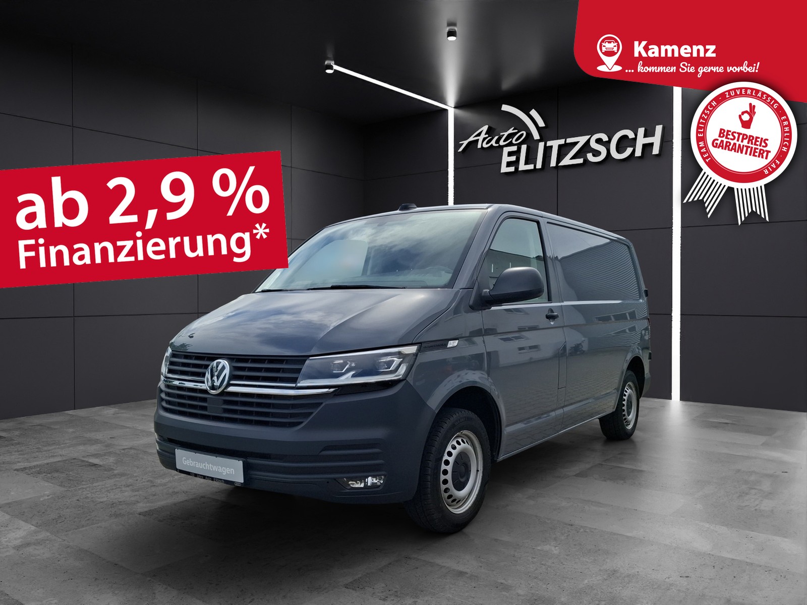Fahrzeugabbildung Volkswagen T6 Transporter T6.1 TDI Kasten LED AHK Navi Klima RFK