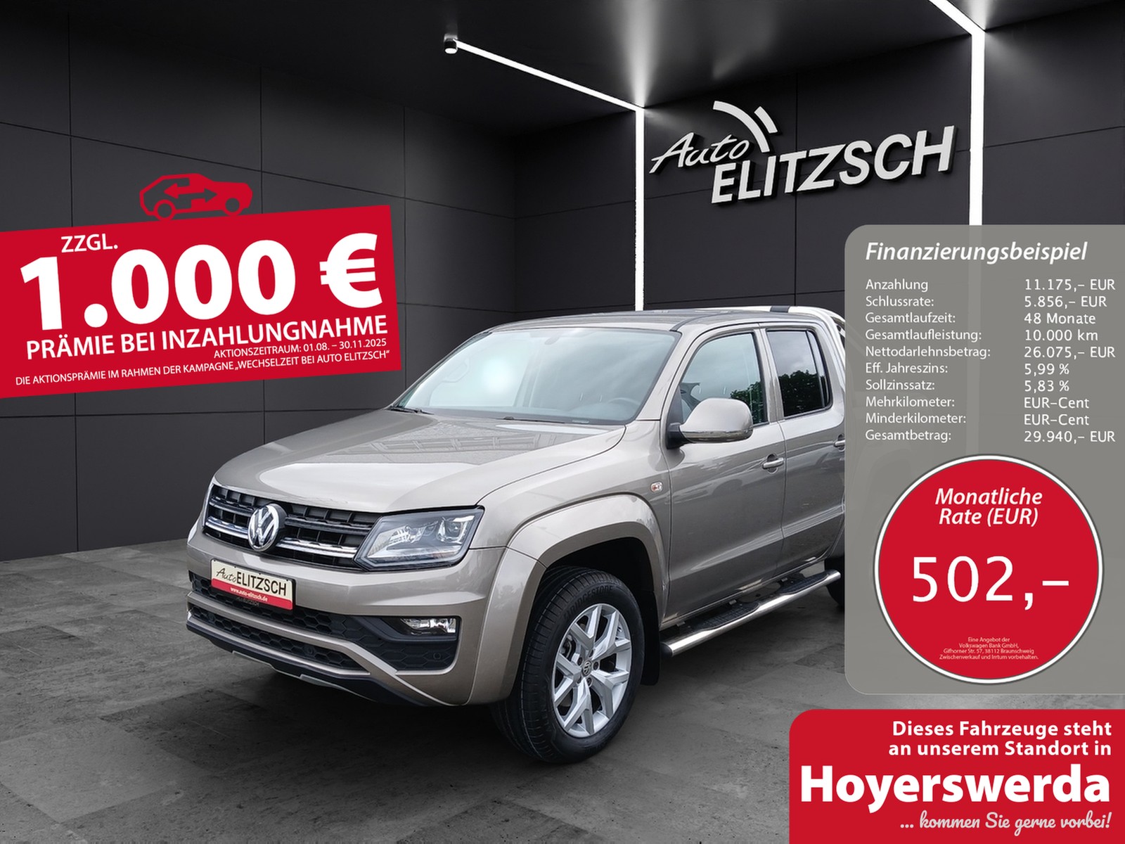Volkswagen Amarok TDI Comftl. DSG DC 4M Xenon AHK Navi GRA PDC SH 19