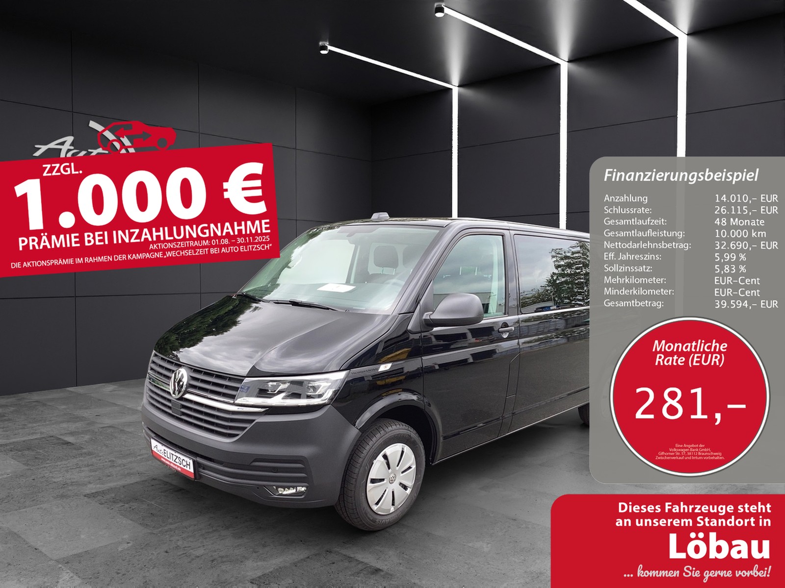 Volkswagen T6 Kombi T6.1 TDI 9 Sitze LR LED SITZH. REAR VIEW PDK VORB.