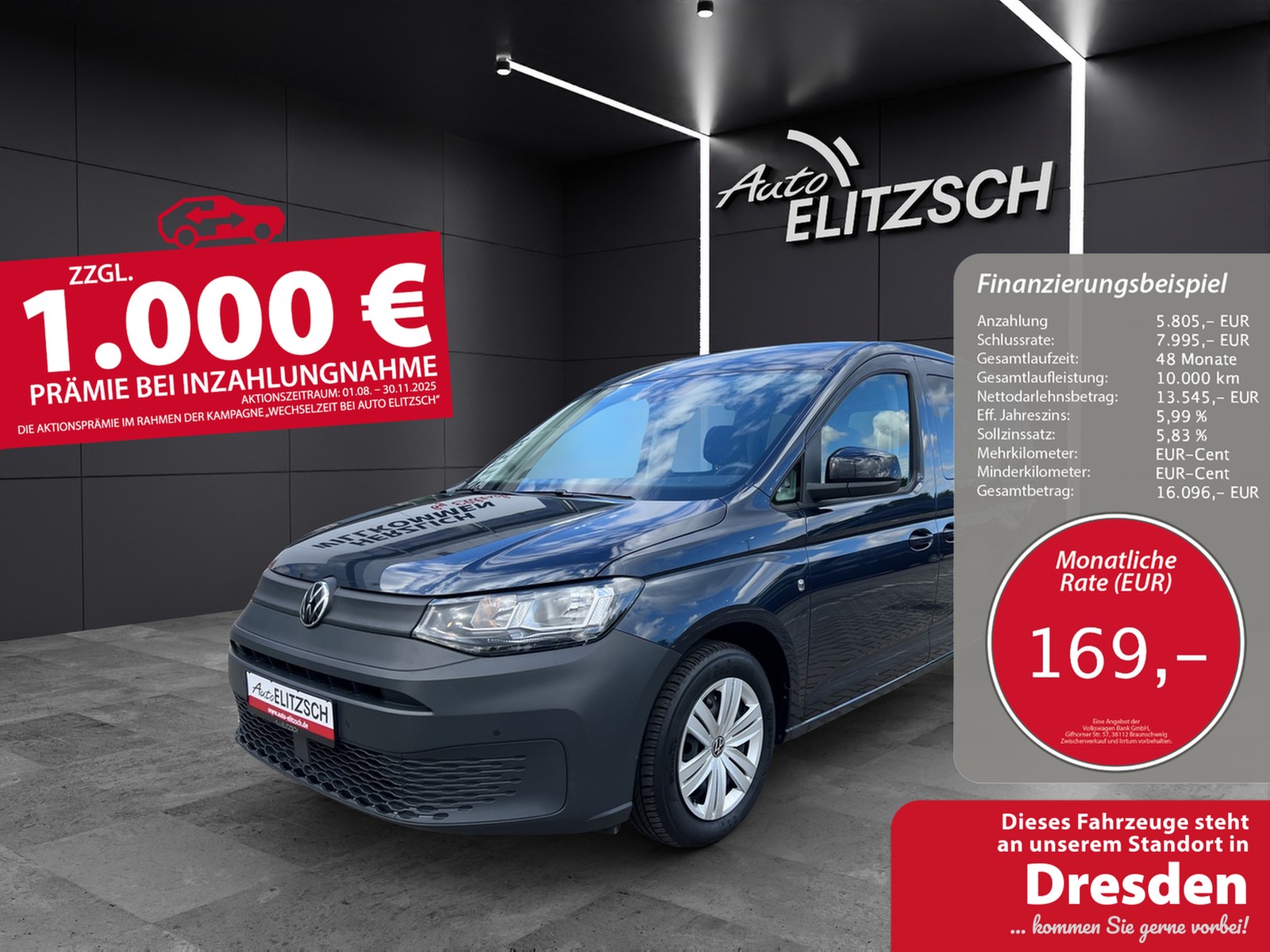 Volkswagen Caddy Kombi TDI AHK 5Sitzer SHZ Klima PDC DAB+